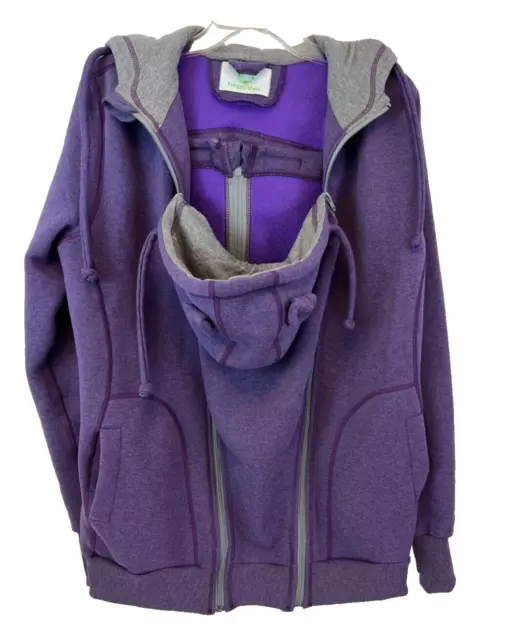 Froggy Style Size M Baby Wearing Hoodie Kangaroo Style Jacket Purple