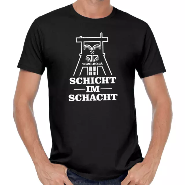 Schicht im Schacht Zeche Bergbau Kumpel Förderturm Ruhrgebiet Bottrop T-Shirt