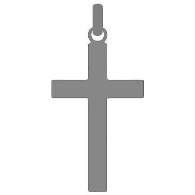 Pendentif Croix en Argent 925 rhodié - CHAÎNE en OPTION - Homme - Femme - Enfant