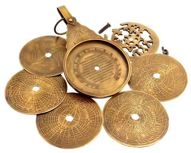 ENGLISH ARABIC CALENDAR Astrolabe Arabic Globe Navigation Astrological
