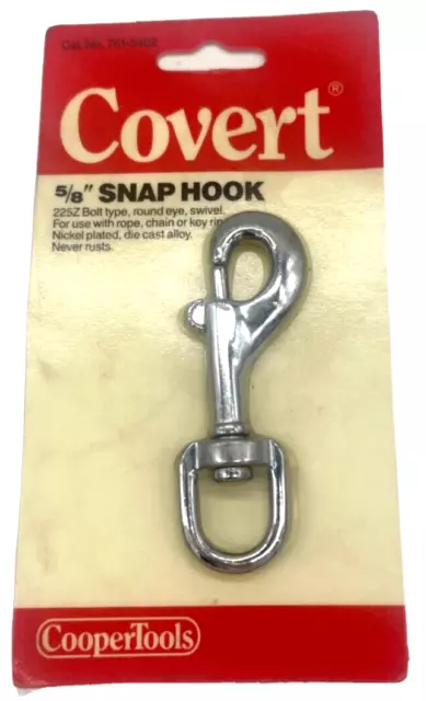 7615402 5/8 Swivel Eye Bolt Snap Nickel Plated Covert 225Z 3/8 Opening Campbell