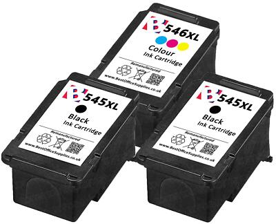 PG545XL Black CL546XL Colour Remanufactured Ink Cartridge For Canon Printers