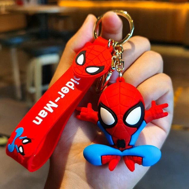 Cartoon Spiderman Marvel Avengers Keyring Car Keychain Pendant Bag Couple Charm Cartoon Spiderman Marvel Avengers Keyring Car Keychain Pendant Bag Couple Charm
