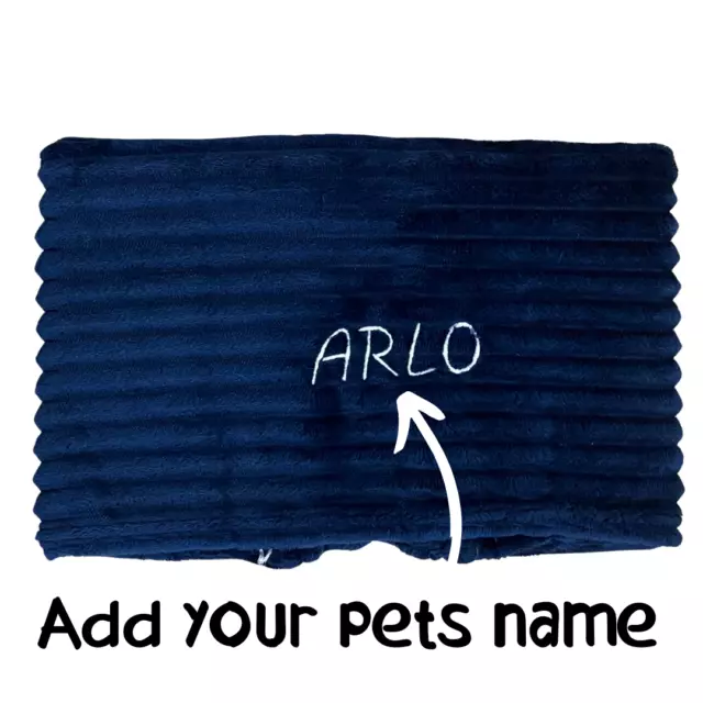 Personalised and customised Dog Blanket - white embroider