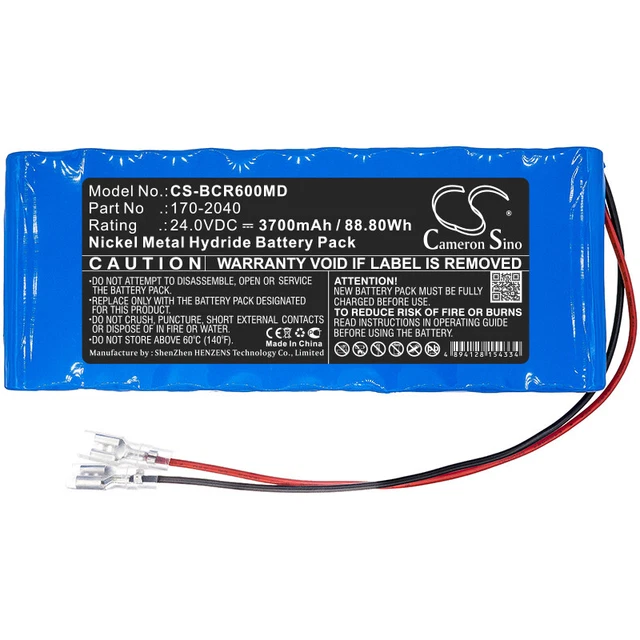170-2040  Battery for   Biosealer  CR6  3700mAh  88.80Wh  24.0V  Ni-MH