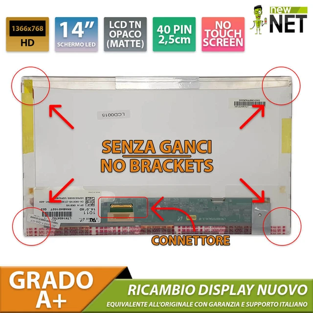 Écran LCD 14" Pour HP Pavilion Dm4-3060US - Neuf - HD 1366x768 - Connecteur 40 Pins