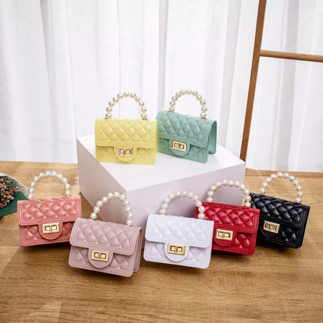 Pearl Handbag Candy Color Mini Crossbody Bag Coin Purse Women's Shoulder Bag