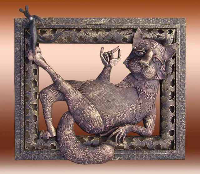 Metal Wall Art Work Hand Hammered Blacksmith Welded