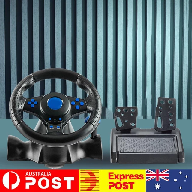 RACING STEERING WHEEL Vibration Controller Racing Wheel & Pedals (3 in ...