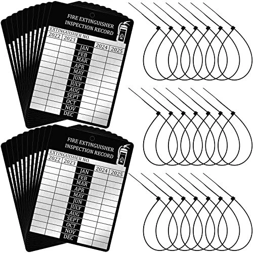 Fire Extinguisher Tags Maintenance Tags Service Record Tags Monthly Inspection