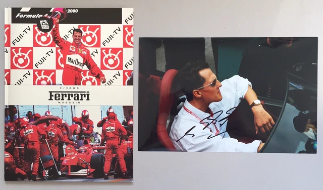 Photo Dédicacée De Michael Schumacher, Avec Présentoir, époque Ferrari
