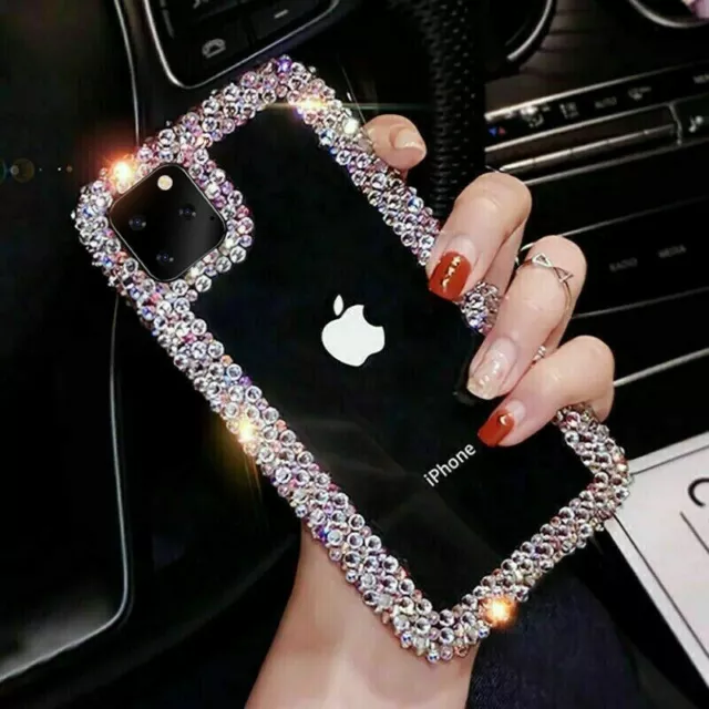 Handy Schutzhülle Diamant Glitzer Case Bumper Cover für iPhone 14 13 12 11 X 7 8
