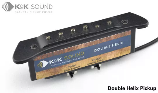 K&K Double Helix acoustic guitar soundhole pickup