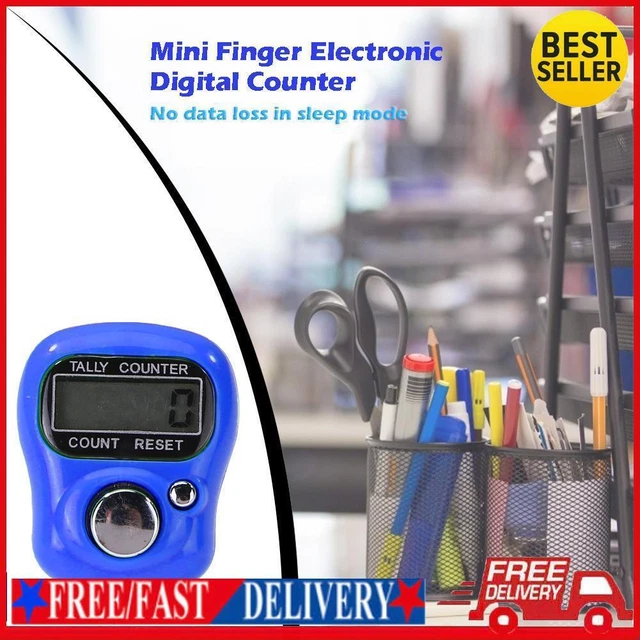 Mini contatore dita LCD contatore digitale elettronico gamma 0-99999 (blu) ☏