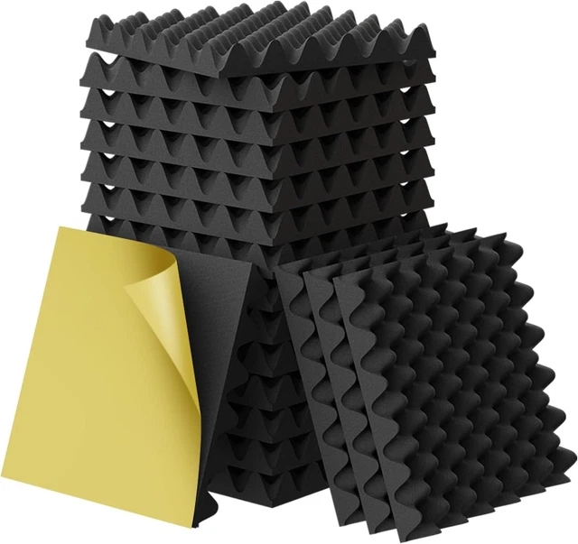 12 PACK 1.5&X12&X12& Self Adhesive Acoustic Panels, Sound Proof Egg