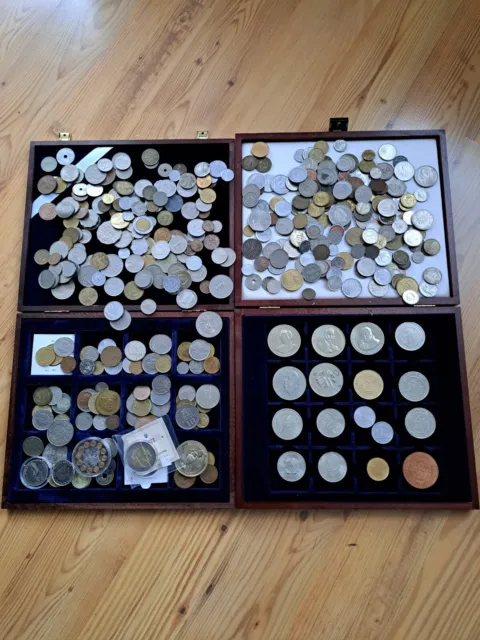 Kursmünzen Konvolut alle Welt.+  Medaillen 2  Kilogramm Sammlung