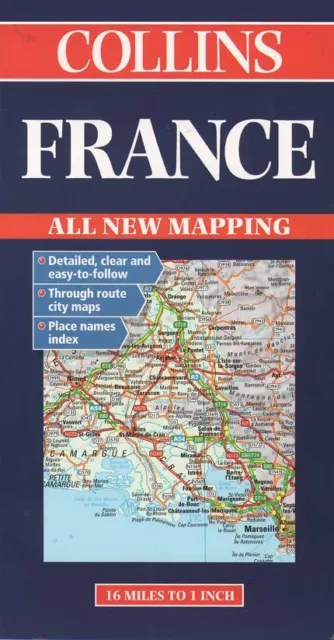 Road Map France by Collins Publishers Sheet map, folded Book The Cheap Fast Free