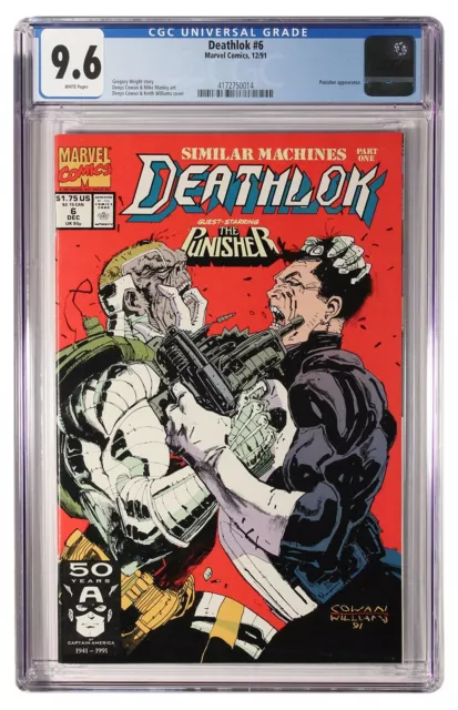 Deathlok #6 Punisher Battle Cover CGC NM+ 9.6 White Pages 4172750014