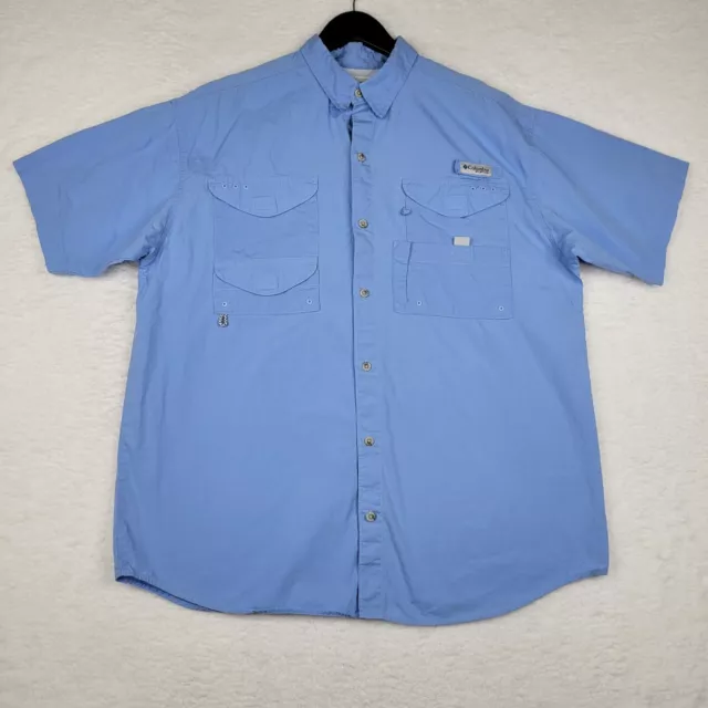 https://www.picclickimg.com/yywAAOSwoF1kaSum/Columbia-Shirt-Mens-Large-Blue-PFG-Vented-Button.webp