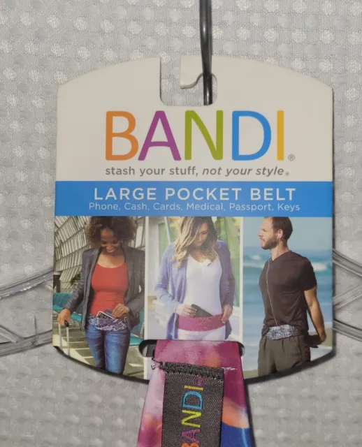 BANDI LARGE POCKET Belt Safe Money-Phone Secure for Travel Hiking Fitness  Floral £25.64 - PicClick UK