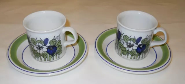 Esteri Tomula Design Vintage Krokus Mocca / Coffee Cups & Plates Arabia Finland