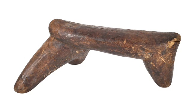 Reposacabezas de madera tutsi arte africano de Ruanda