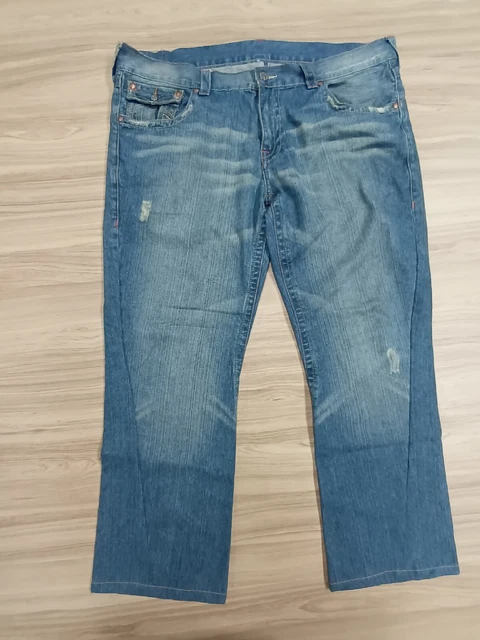 Men's True Religion Distressed Joey Jeans Size 40x30 RN112790 CA 30427 Pre Owned