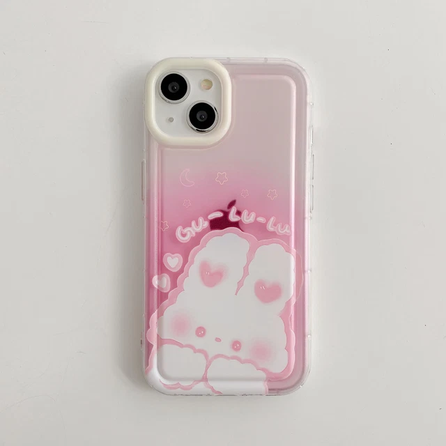 Cute Dog Rabbit Cartoon Clear Phone Case For iPhone 14 Pro Max 14 13 12Pro 11 XR