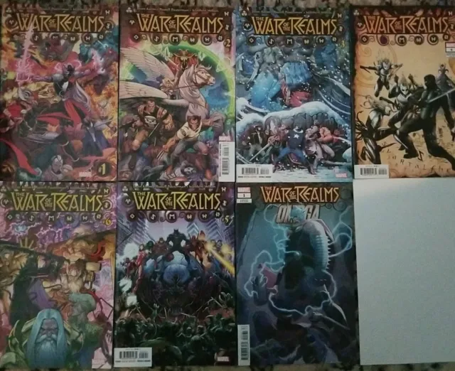 The War of the Realms #1 - #6 + Omega Complete 7 Issue Set (2019) Marvel Comics