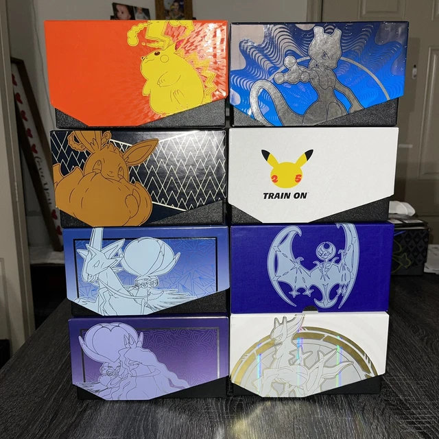 LOT OF 8 DIFFERENT Empty ETB Elite Trainer Box POKÉMON Boxes, Storage