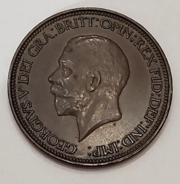 Great Britain UK Half Penny. 1/2 P   1931 Brn UNC  KM 837
