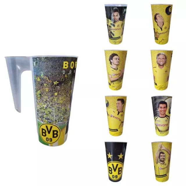 Stadion Becher 0,5 L BVB 09 Borussia Dortmund verschiedene Reus Götze Klopp