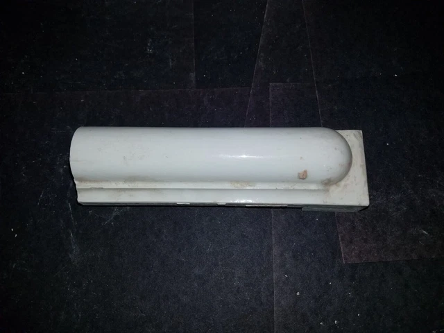 Pardee 1900s Bullnose End tile Crazed Off White Antique 1 piece