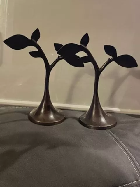 Two Pottery Barn Heavy Wrought Iron Tree
