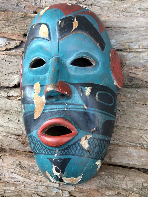 Northwest Coast Tsimshian Tlingit Mask Antique Native American Indian 1920