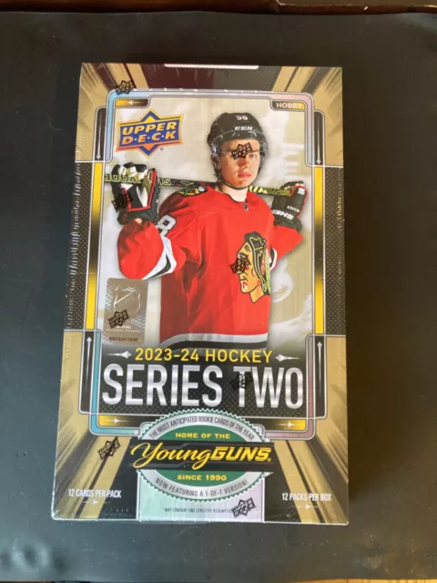 2023-24 UPPER DECK SERIES 2 HOCKEY HOBBY BOX New Sealed,Chance Hit Bedard 1/1 ??