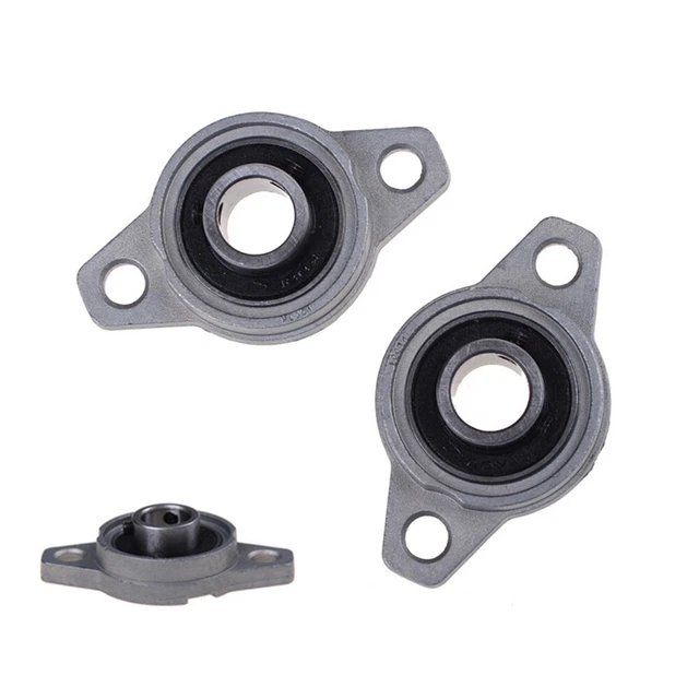 2Pcs 12mm Bore Diameter KFL001 Pillow Block Bearing Flange Rhombic Bearings ~ja