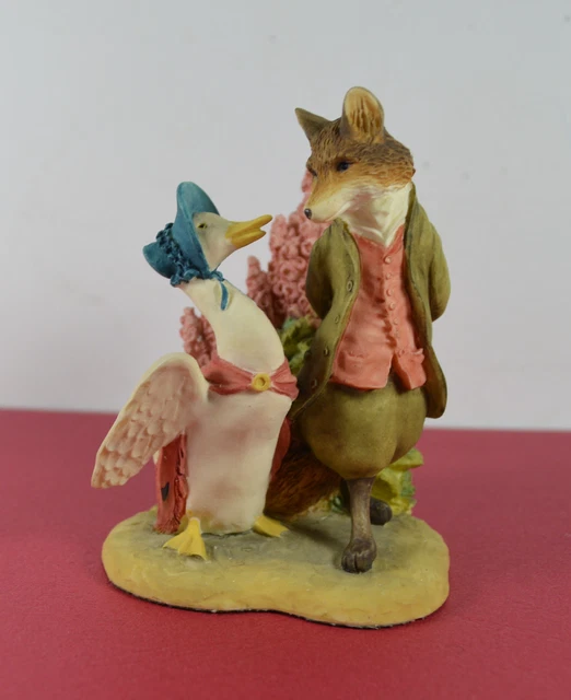 【M様・ご確認】Jemima Puddleduck Meets Foxy】 Jemima Puddle Duck Foxy Plaque – Beatrix Potter Figurine – Seaway