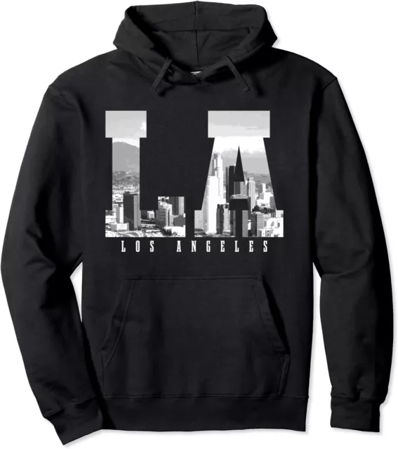 Los Angeles California Pride Black White Pullover Hoodie Size S-5XL