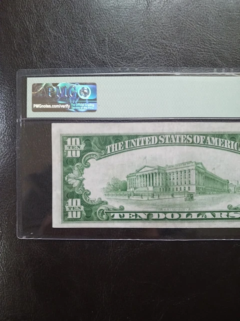 $10 1934 A STARNOTE(( NORTH AFRICA )) Silver Certificate pmg 30 8