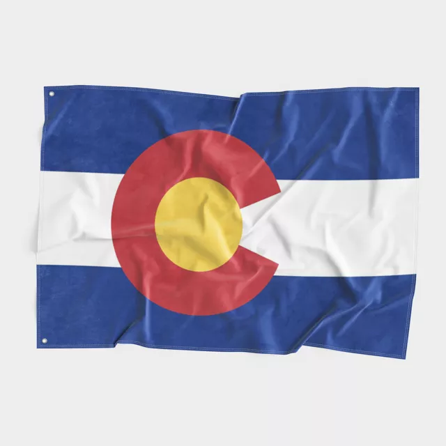 3x5 Feet Colorado State Flag 3'x5' House Banner Grommets Super Polyester Indoor