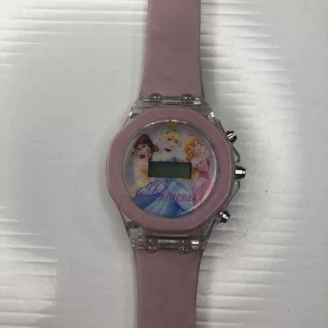 X10 Disney Princess LCD Pink Silicone Belle Sleeping Beauty Cinderella Untested
