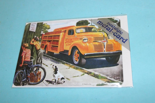 Blechpostkarte „Flugzeug Werke München“ – 10x14 Cm, Retro Design – Beschreibbar, Mit Aufhänge-Löchern