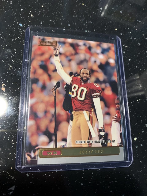 2001 Topps Stadium Club #20 JERRY RICE HOF San Francisco 49ers MT base🏈card!