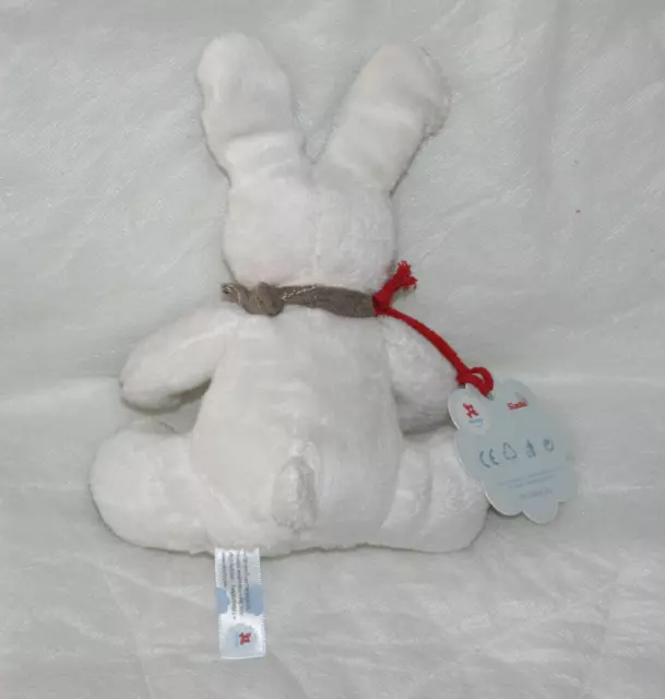 Nicotoy Simba Toys Doudou Lapin Blanc Bandana Marron 20 Cm Assis Neuf 2