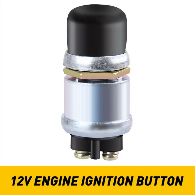 50A PUSH BUTTON Momentary Starter Ignition Switch On-Off SPST 12V DC ...