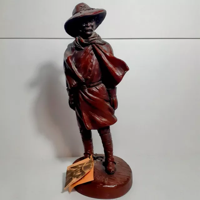 Western J. Largo Bronze Metal  Sculpture Old Man Signed Piece RARE heavy X16