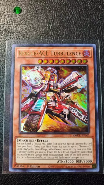 Rescue-Ace Turbulence 1st Ed AMDE-EN007 M PF Yu-Gi-Oh Amazing Defenders