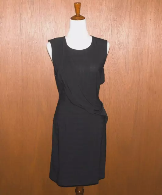 Maison Martin Margiela Women's sz 40 Black Dress Sheer Draped Back FALL 2013