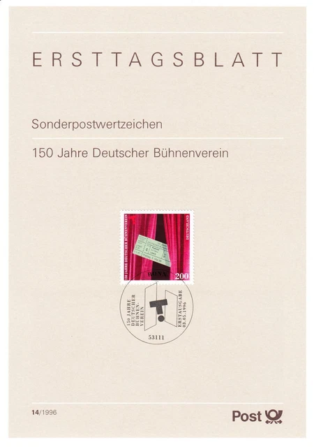 Bund ETB Nr. 14/1996 - 150 Jahre Deutscher Bühnenverein
